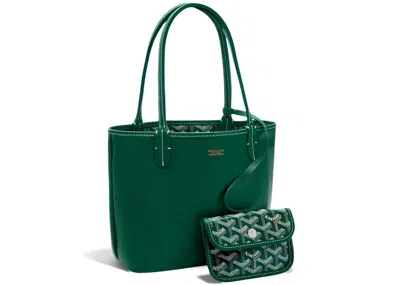 Pre-owned Goyard Women's  Anjou Tote Mini In Green