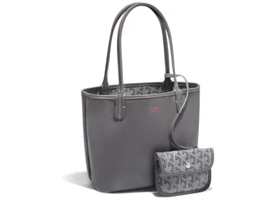 Pre-owned Goyard Women's  Anjou Tote Mini In Grey