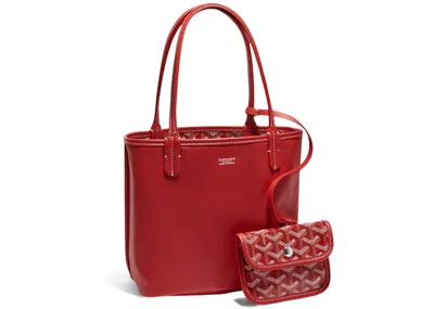 Pre-owned Goyard Women's  Anjou Tote Mini In Red