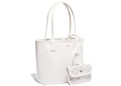Pre-owned Goyard Women's  Anjou Tote Mini In White