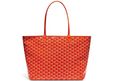 Pre-owned Goyard Women's  Artois Tote Mm In Orange