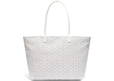 Pre-owned Goyard Women's  Artois Tote Mm In White