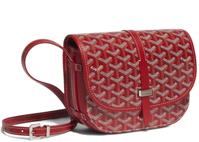 Pre-owned Goyard Women's  Belvedere Pm In Red