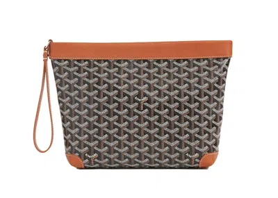 Pre-owned Goyard Women's  Conti Pouch In Black/brown