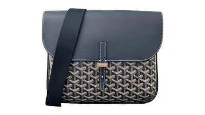Pre-owned Goyard Women's  Coursier Messenger Bag In Navy Blue