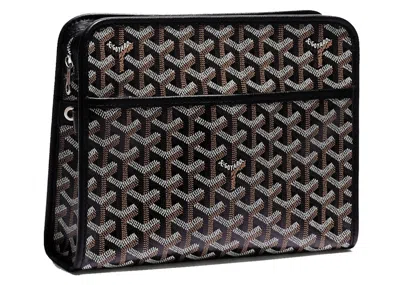 Pre-owned Goyard Women's  Jouvence Toiletry Bag Mm In Black