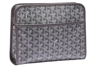 Pre-owned Goyard Women's  Jouvence Toiletry Bag Mm In Gray