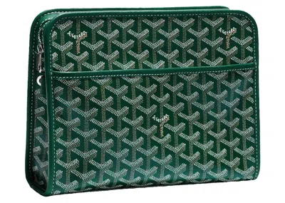 Pre-owned Goyard Women's  Jouvence Toiletry Bag Mm In Green