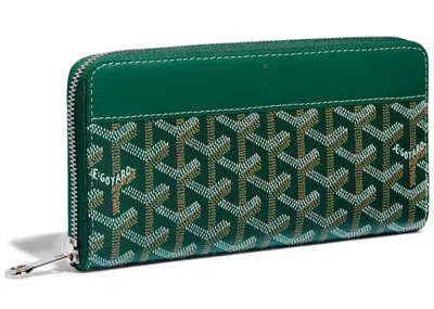 Pre-owned Goyard Women's  Matignon Wallet Gm In Green