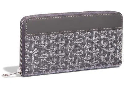 Pre-owned Goyard Women's  Matignon Wallet Gm In Grey