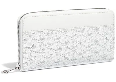 Pre-owned Goyard Women's  Matignon Wallet Gm In White