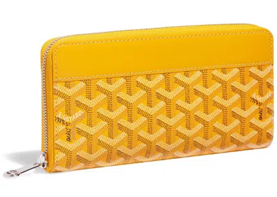 Pre-owned Goyard Women's  Matignon Wallet Gm In Yellow