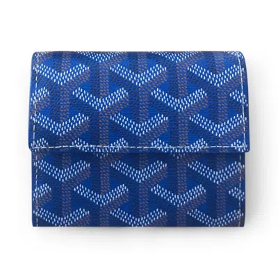 Pre-owned Goyard Women's  Monnaie Marigny Card Coin Wallet Ine In Blue