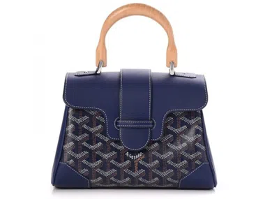 Pre-owned Goyard Women's  Saigon Ine Mini In Navy Blue