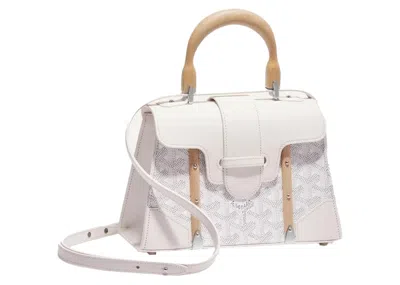 Pre-owned Goyard Women's  Saigon Structure Mini Bag In White