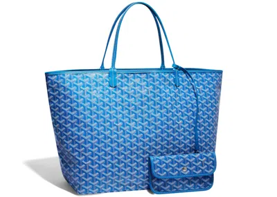 Pre-owned Goyard Women's  Saint Louis Tote Gm In Sky Blue