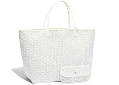 Pre-owned Goyard Women's  Saint Louis Tote Gm In White