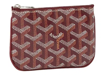 Pre-owned Goyard Women's  Sénat Nano Key Pouch In Burgundy