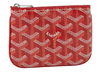 Pre-owned Goyard Women's  Sénat Nano Key Pouch In Red