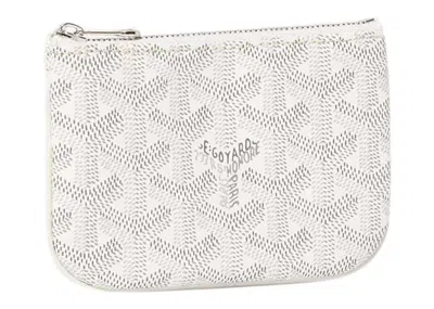 Pre-owned Goyard Women's  Sénat Nano Key Pouch In White