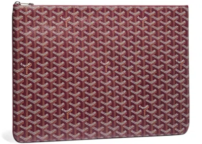 Pre-owned Goyard Women's  Senat Pouch Gm In Bordeaux