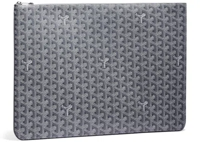 Pre-owned Goyard Women's  Senat Pouch Gm In Grey