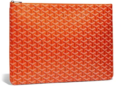 Pre-owned Goyard Women's  Senat Pouch Gm In Orange
