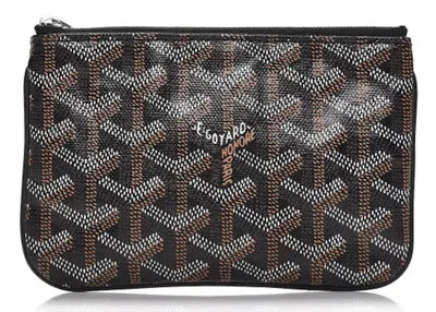 Pre-owned Goyard Women's  Senat Pouch Ine Mini In Black