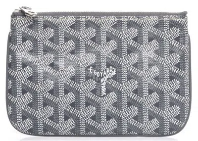 Pre-owned Goyard Women's  Senat Pouch Ine Mini In Grey