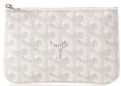 Pre-owned Goyard Women's  Senat Pouch Ine Mini White