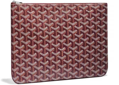Pre-owned Goyard Women's  Senat Pouch Mm In Bordeaux