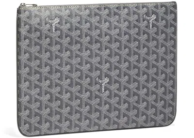 Pre-owned Goyard Women's  Senat Pouch Mm In Grey In Gray