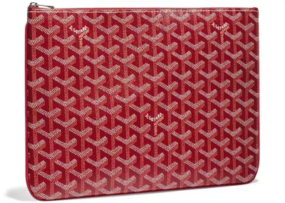 Pre-owned Goyard Women's  Senat Pouch Mm In Red