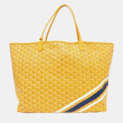 Pre-owned Goyard Yellow Canvas Saint Louis Gm Tote Bag