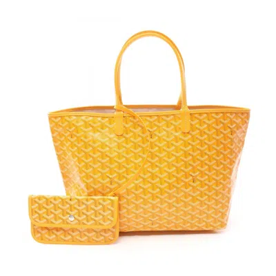 Pre-owned Goyard Yellow Coated Canvas Leather Tote Bag () In Multi