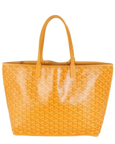 Pre-owned Goyard Yellow Ine Canvas Reversible Anjou Pm (authentic Pre-loved)