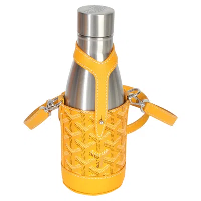 Pre-owned Goyard Yellow Ine Canvas Yonne Mm Case & Flask