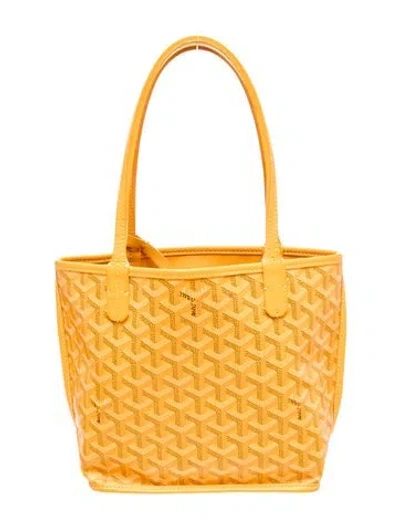Pre-owned Goyard Ine Anjou Mini 2023 In Yellow