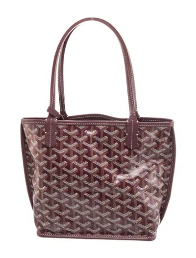 Pre-owned Goyard Ine Anjou Mini 2024 In Burgundy