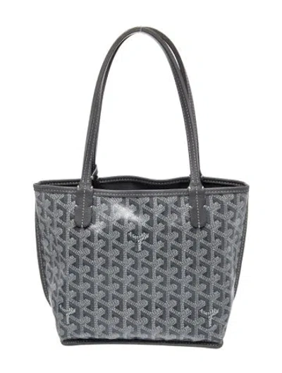 Pre-owned Goyard Ine Anjou Mini In Gray
