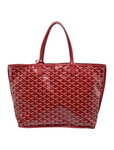 Pre-owned Goyard Ine Anjou Pm In Red