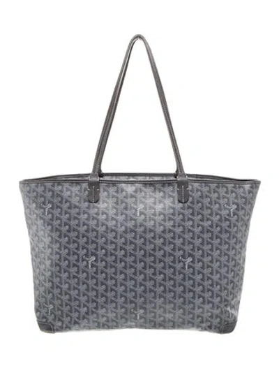 Pre-owned Goyard Ine Artois Gm In Gray