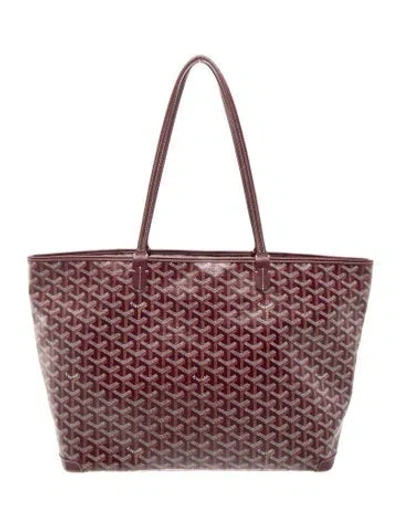 Pre-owned Goyard Ine Artois Mm In Burgundy