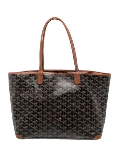 Pre-owned Goyard Ine Artois Pm In Brown
