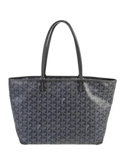 Pre-owned Goyard Ine Artois Pm In Gray