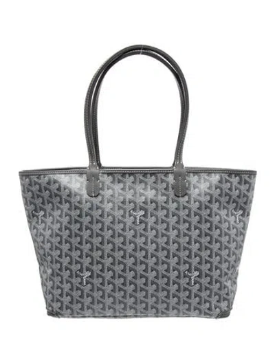 Pre-owned Goyard Ine Artois Pm In Gray