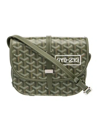 Pre-owned Goyard Ine Belvedere Ii Pm In Green