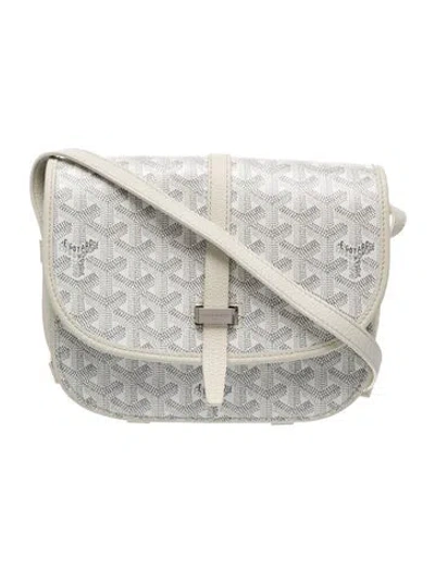 Pre-owned Goyard Ine Belvedere Ii Pm In White
