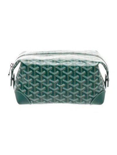 Pre-owned Goyard Ine Boeing 25 Trousse De Toilette In Green