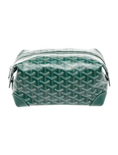 Pre-owned Goyard Ine Boeing 25 Trousse De Toilette In Green